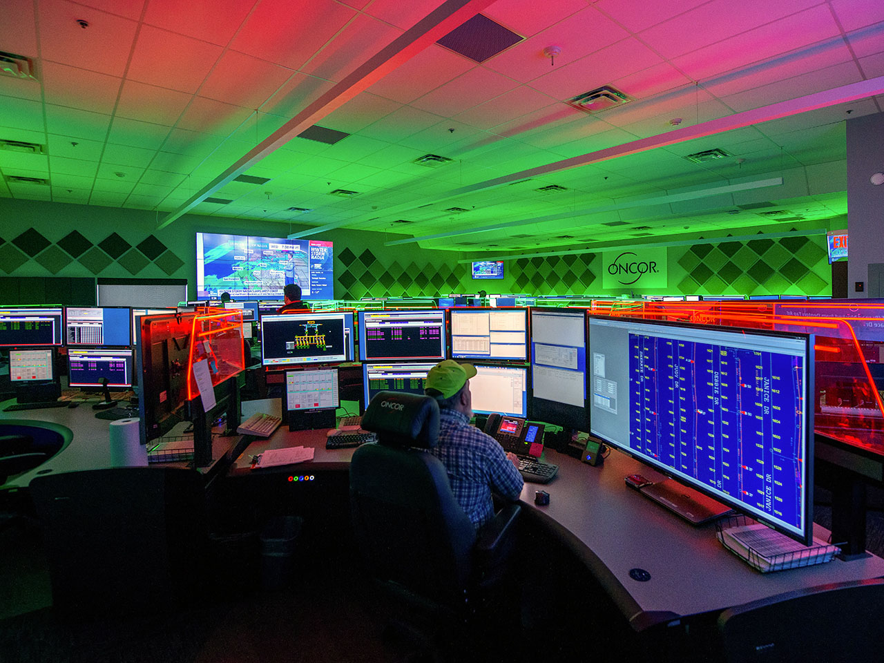From its state-of-the-art control room, Oncor monitors the smart grid that delivers power to 10 million Texans.