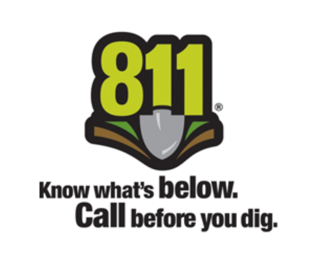 Always call 811 before you dig any hole 16 inches or deeper to avoid hitting an underground power line or service line.